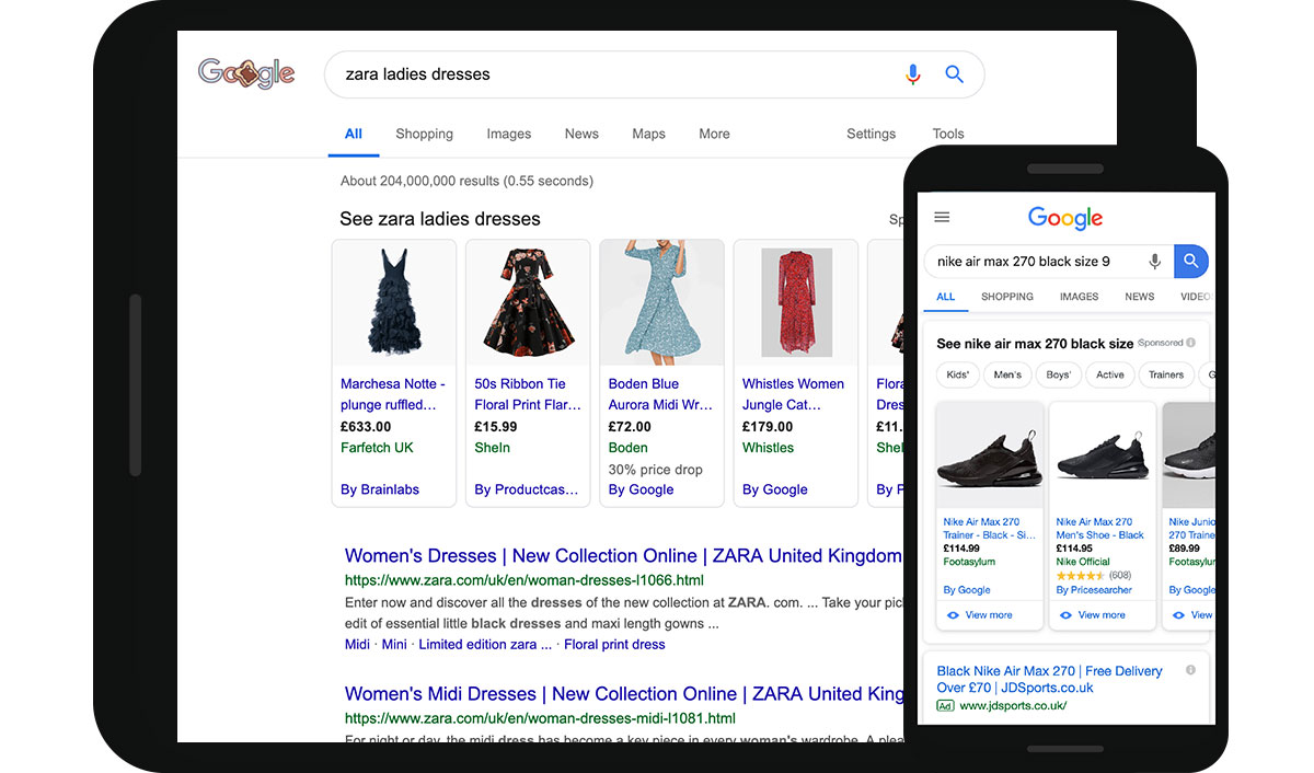Product Information and Offers Across Google